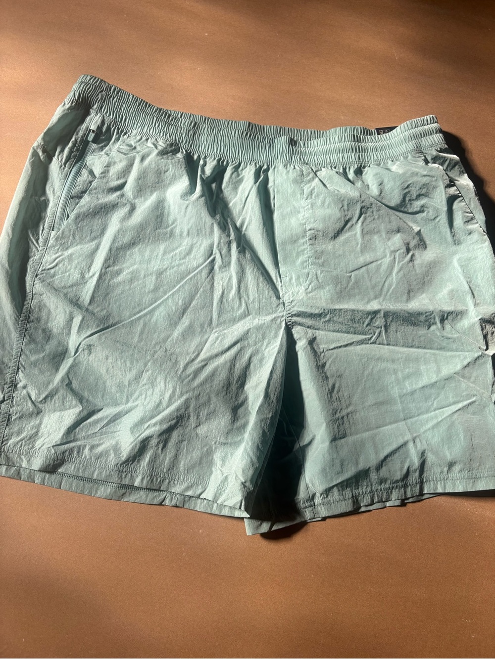 Men's Athletic Shorts in Aqua Green with Elastic Waist